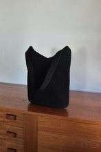 1990's SAKS WOVEN BLACK TOTE