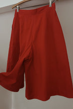 1970's CHERRY RED PLEATED CULOTTES | SIZE 28