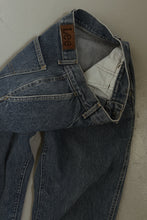1980's LEE PLEATED PINCH WAIST BARREL DENIM | SIZE 26/27