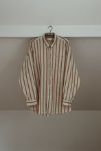 1990's TRACK STRIPE COTTON BUTTON DOWN | SIZE XL