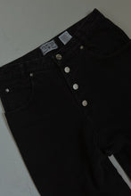 1980's PALMETTO'S BLACK HIGH RISE WESTERN BUTTON DENIM | SIZE 28