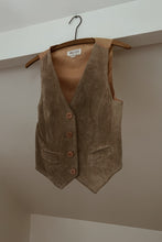 1970's SAND SUEDE WAISTCOAT | SIZE S/M