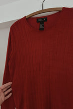 1990's PURE SILK CHERRY RIB KNIT PULLOVER | SIZE M
