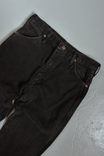 1980's WRANGLER WASHED BLACK RAW HEM COWBOY DENIM | SIZE 29