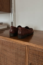 1990's BRICK RED LEATHER TASSEL LOAFERS | SIZE 8