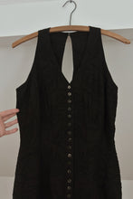 1990's PURE LINEN EMBROIDERED MINIMAL MIDI DRESS | SIZE S