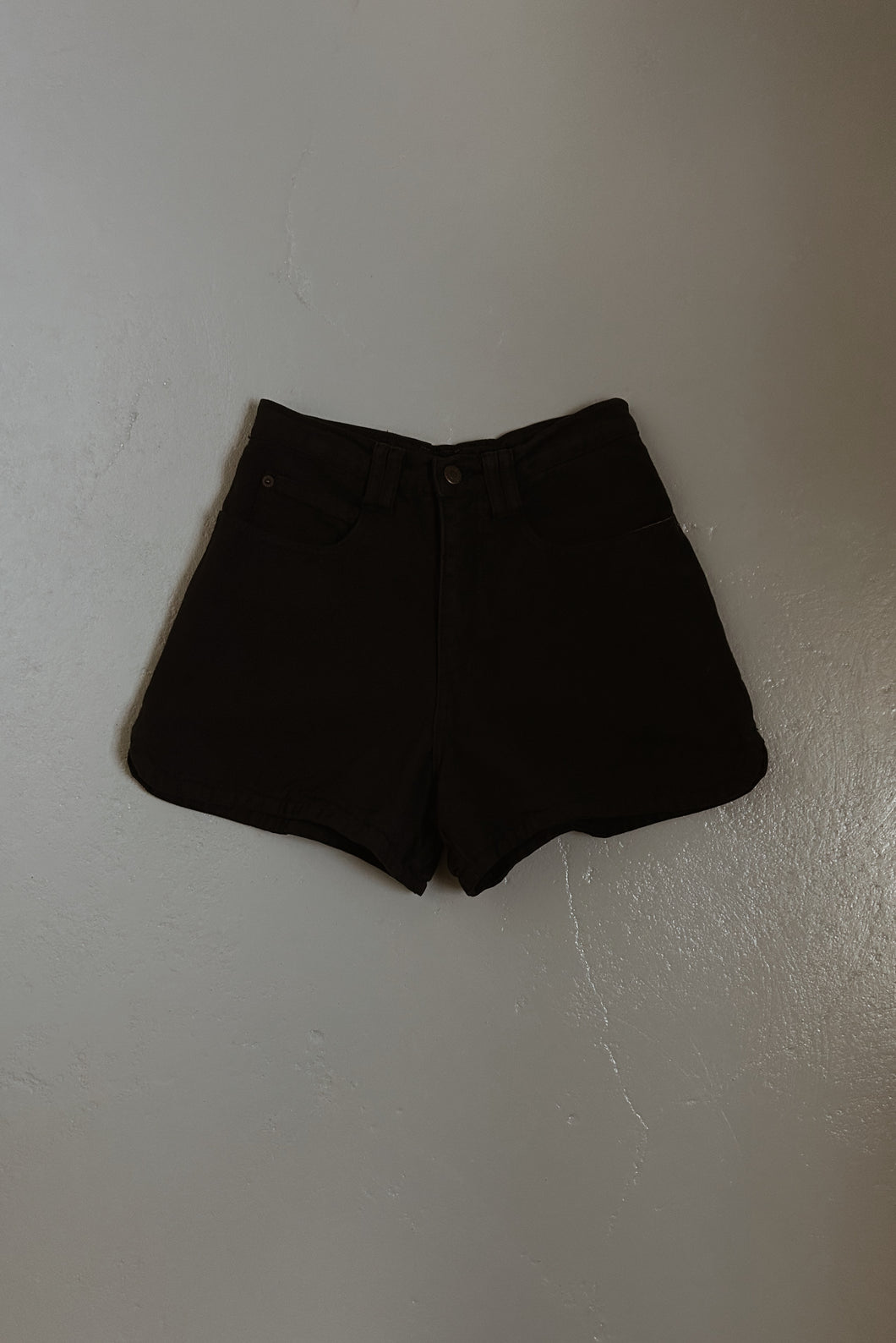 1990's CLASSIC BLACK COTTON CANVAS SHORTS | SIZE 26
