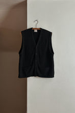 1960's CHARCOAL SHETLAND + MOHAIR SWEATER VEST