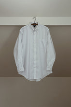 Y2K LANDS END PINSTRIPE POPLIN | SIZE L
