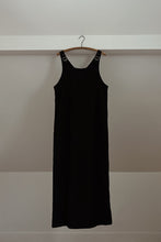 1990's BLACK COTTON OVERALL PRAIRIE DRESS | SIZE M/L
