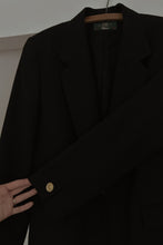 1990's ORVIS BLACK TEXTURED WOOL RIDING BLAZER | SIZE M