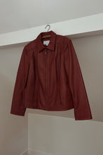 Y2K RED LAMBSKIN LEATHER JACKET | SIZE L