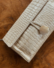 1990's TANNER ITALIAN EMBOSSED LEATHER BAG | CHAIN STRAP