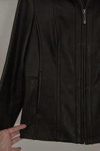 1990's BLACK LAMBSKIN LEATHER JACKET | SIZE M