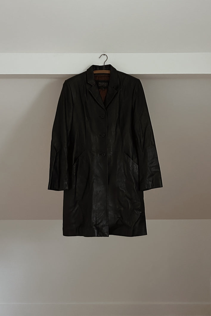 1990's PELLE BLACK BUTTERY SOFT LEATHER JACKET | SIZE M/L