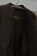 1980's BLACK LEATHER GORED WAIST BIKER JACKET | SIZE M/L