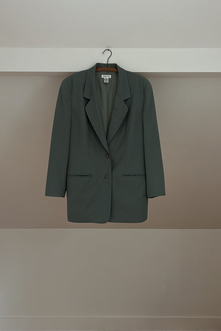 1990's SEA GREEN WOOL BLAZER | SIZE M/L