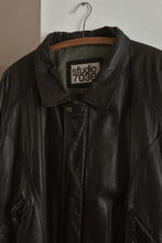 1990's CLASSIC BLACK LEATHER BOMBER JACKET | SIZE L/XL
