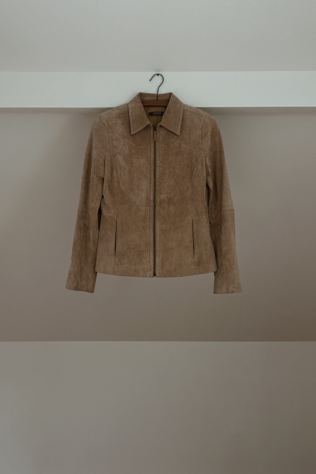 Y2K CAMEL SUEDE JACKET | SIZE S