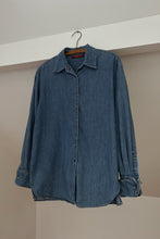 1990's BR FRENCH CUFF DENIM SHIRT | SIZE M