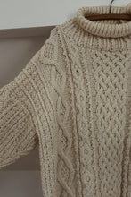 1980's CHUNKY WOOL FISHERMAN KNIT JUMPER | SIZE XL/XXL