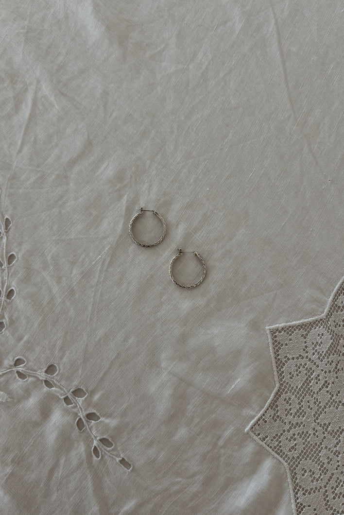 1990's STERLING SILVER HOOPS