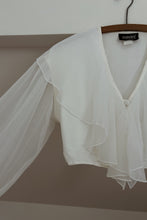 1990's SAUCI FEMME ORGANZA CROP BLOUSE | SIZE S