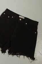 1990's CLASSIC LONDON BLACK DENIM CUTOFFS | SIZE 28