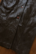 1980's CHOCOLATE BUTTERY SOFT LEATHER TRENCH | SIZE M