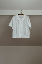 EARLY 1990's NARRAGANSETT LINEN PLEAT PANEL BLOUSE | SIZE M