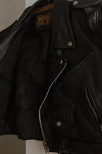 1980's CLASSIC BLACK LEATHER BIKER JACKET | SIZE S