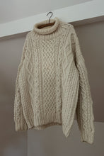 1980's CHUNKY WOOL FISHERMAN KNIT JUMPER | SIZE XL/XXL