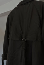 1990's VENEZIA BLACK LEATHER TRENCH | REMOVABLE QUILTED LINING | SIZE XL