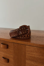 1970's WOVEN LEATHER BELT | SIZE M/L