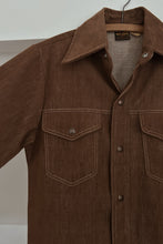 1970's BIG YANK CHOCOLATE TWILL WESTERN SHIRT | SIZE S/M
