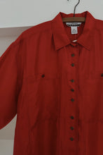 1990's PURE SILK CHERRY BUTTON BLOUSE | SIZE M