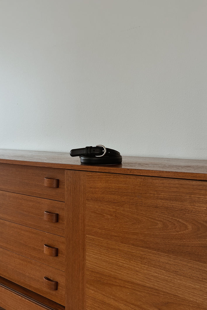 1990's COACH BLACK LEATHER BELT | SIZE M/L