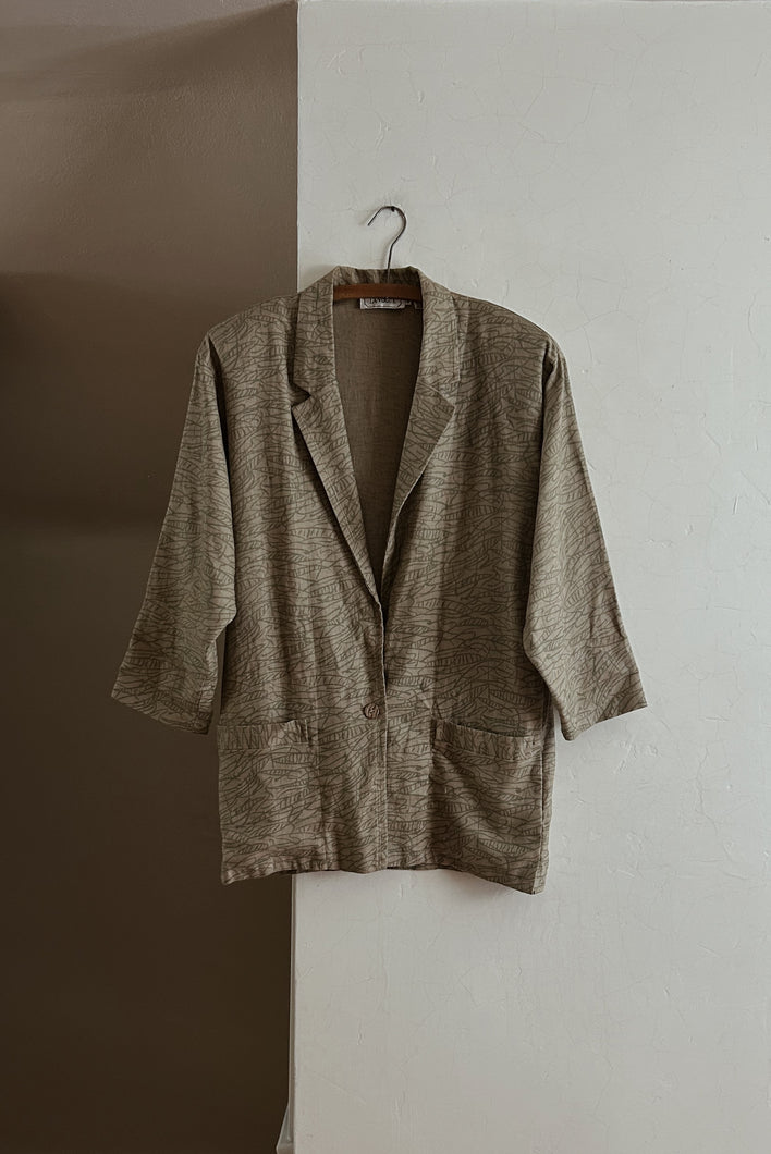 1990's PURE LINEN VERDANT BLAZER