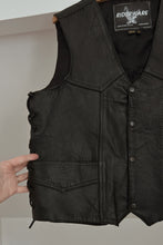 1980's LADY HARLEY BLACK LEATHER LACE UP VEST | SIZE S/M