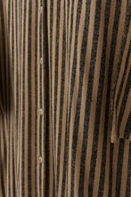 1990's LIMITED RAW SILK STRIPE DUSTER DRESS | SIZE XS/S