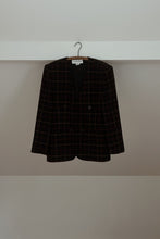 1990's JONES PURE WOOL PLAID DOUBLE BREASTED BLAZER | SIZE M/L