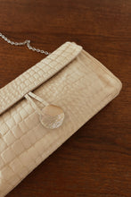 1990's TANNER ITALIAN EMBOSSED LEATHER BAG | CHAIN STRAP