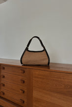 Y2K BRAHMIN WOVEN JUTE + EMBOSSED LEATHER SHOULDER BAG