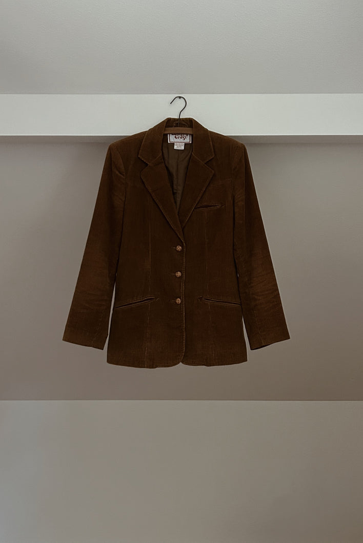 1970's COUNTRY CRAFT CARAMEL CORDUROY BLAZER | SIZE S
