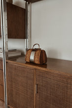 1970's BAMBOO BOX BAG | 7" x 6" x 4.5"