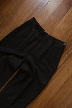 1990's BLACK PURE WOOL TROUSERS | SIZE 27