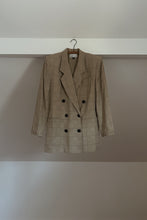 1990's WOVEN PLAID BLAZER | SIZE S