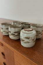 1970's GLAZED CERAMIC TEA CUPS | SET OF SIX