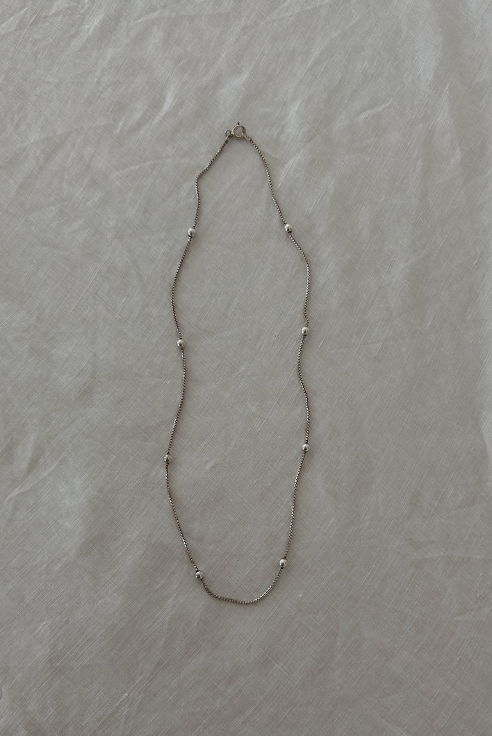 1980's 925 ITALIAN STERLING SILVER BALL CHAIN