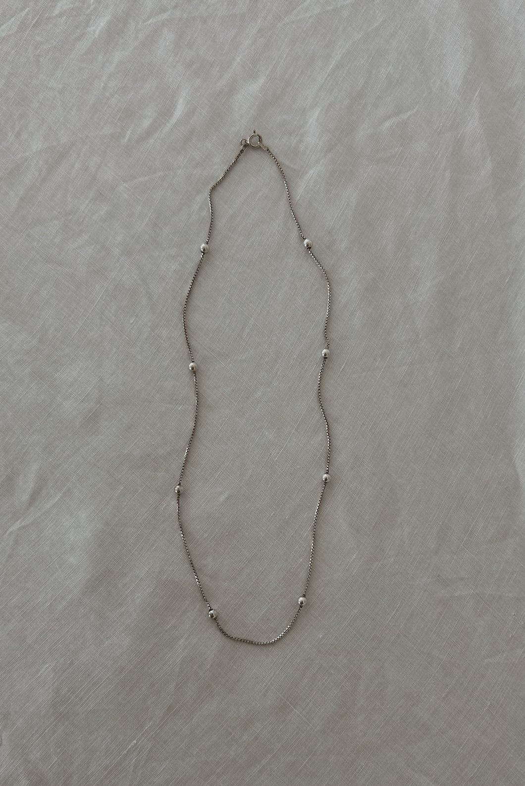 1980's 925 ITALIAN STERLING SILVER BALL CHAIN